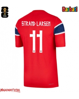 Norvegia Jorgen Strand Larsen #11 Tricou Fotbal Replică Mondial 2026 Barbati Acasa